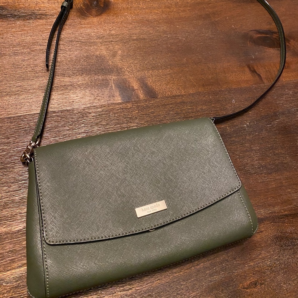 Kate Spade crossbody bag / clutch - olive green